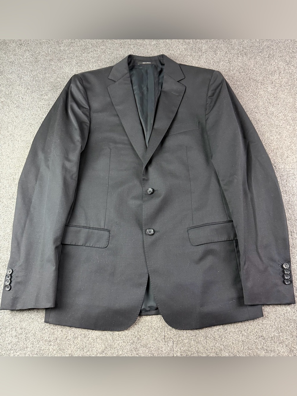 Z Zegna Mens 100% Wool Blazer Size 50(US 40) Drop 8 Black